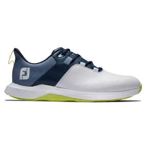 Footjoy Men's ProLite Spikeless Golf Shoe - White/Navy/Lime