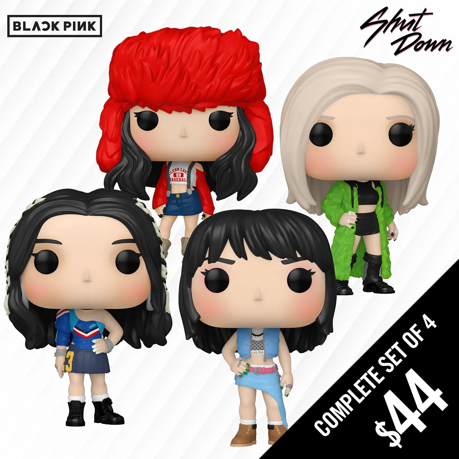 Funko Pop Rocks! BlackPink - Shut Down: Set of 4 Commons