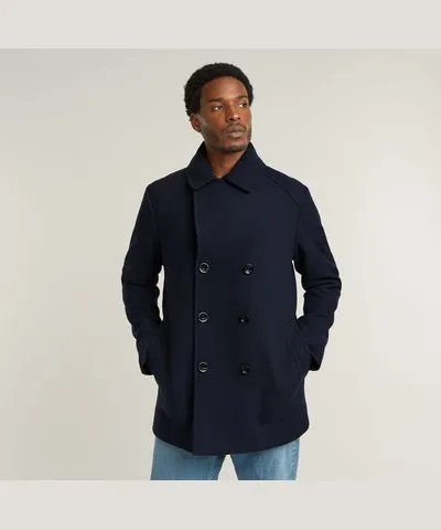 G-Star RAW Men Wool Peacoat Dark blue Size M