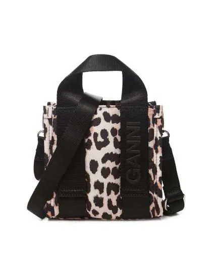 GANNI Mini Leopard Tech Tote Bag | Jules B