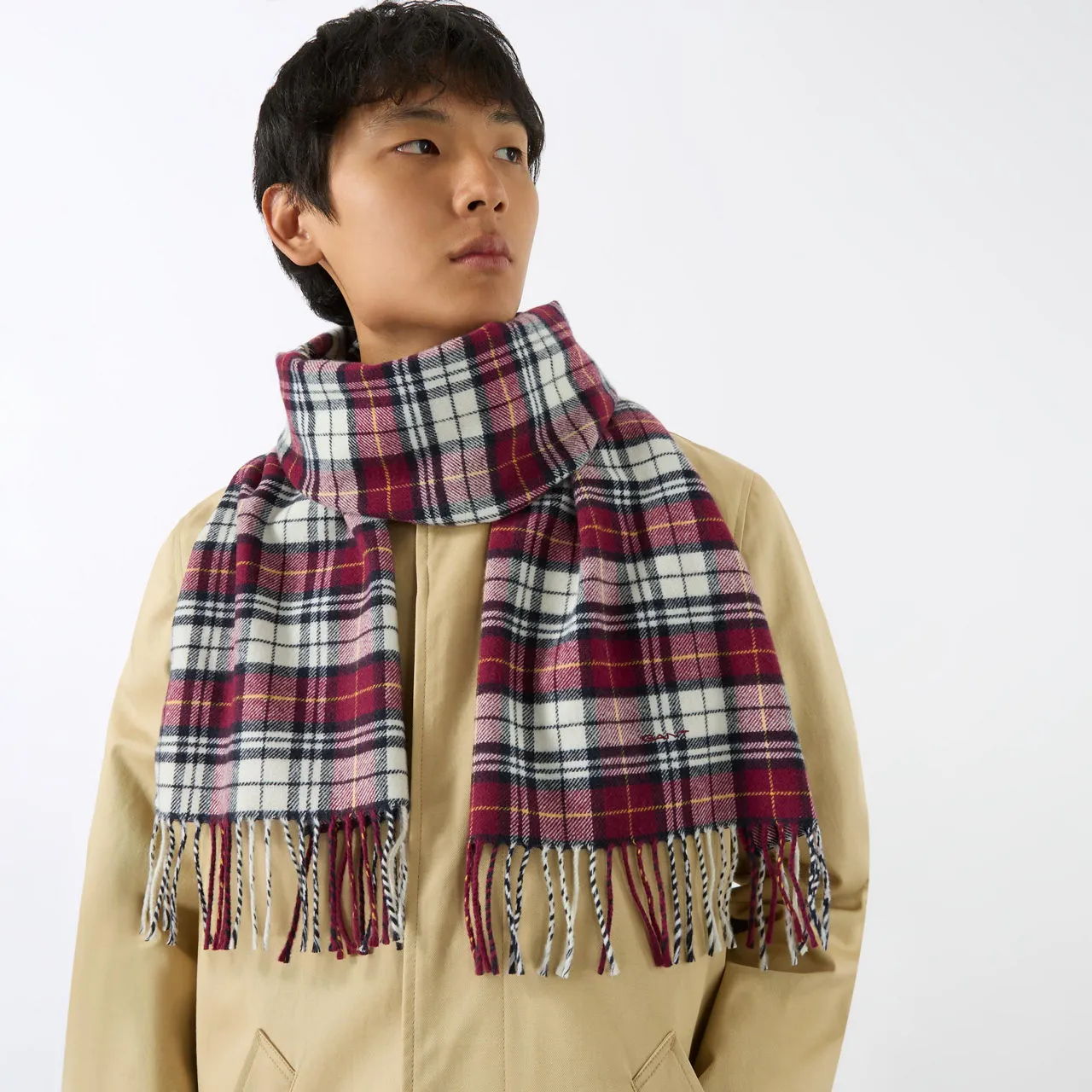 GANT Checked Fringed Scarf - 638