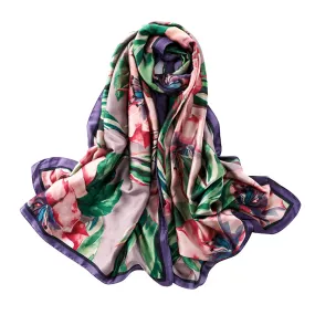 Green & Pink Lightweight Scarf