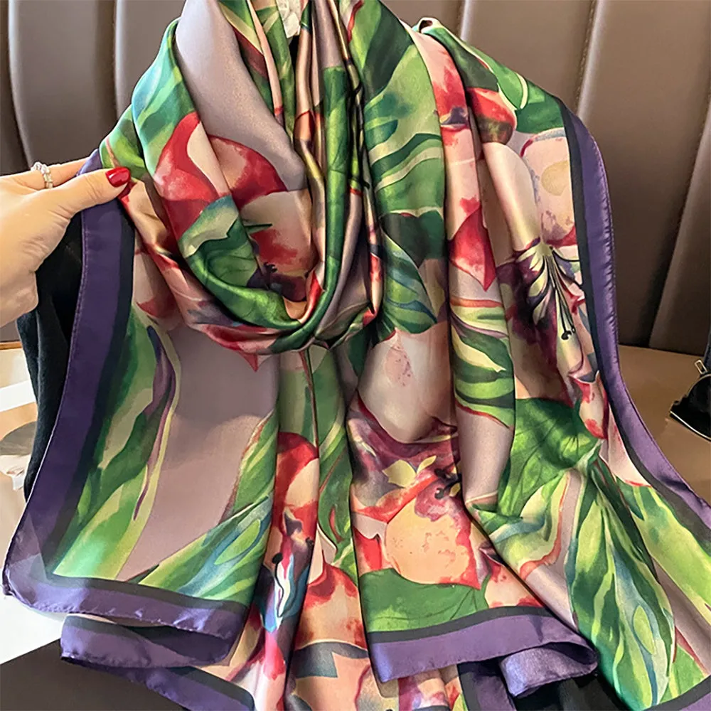 Green & Pink Lightweight Scarf