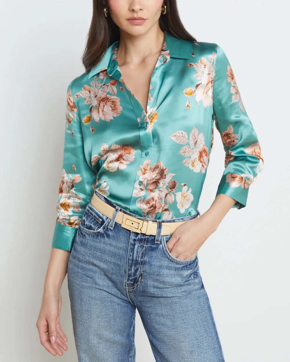 Green Jasper Floral Dani Blouse