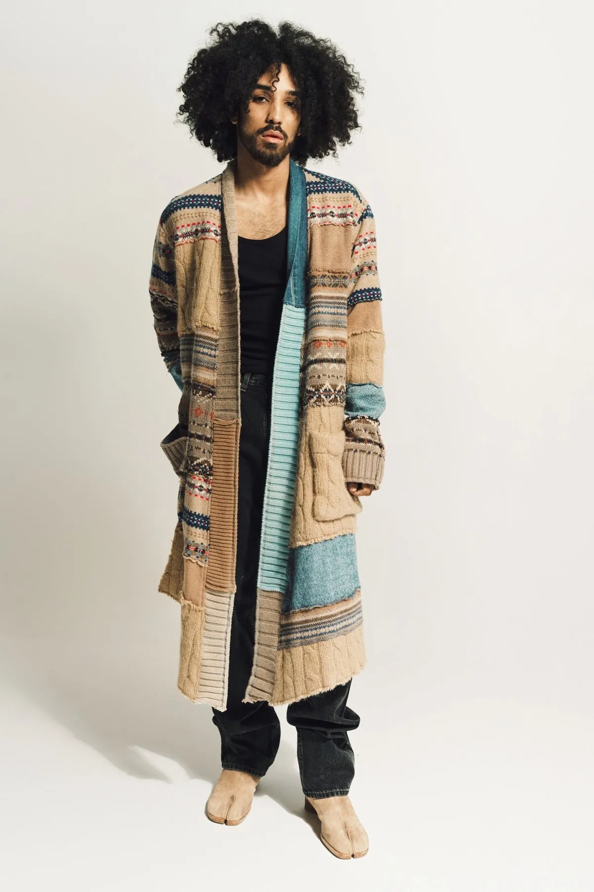 GREG LAUREN | FAIRISLE STITCHWORK LONG GL1 SWEATER