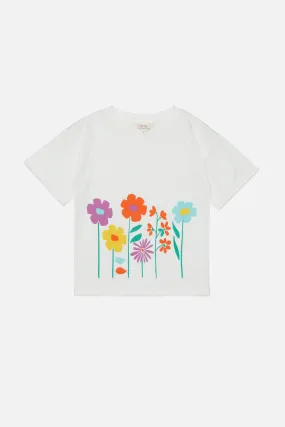 Happy Flowers Kids Short Sleeve Tee