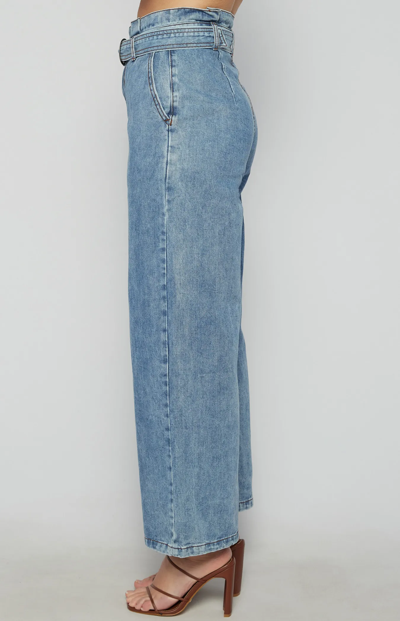 High Paperbag Waist Denim Jeans (SDM144B)