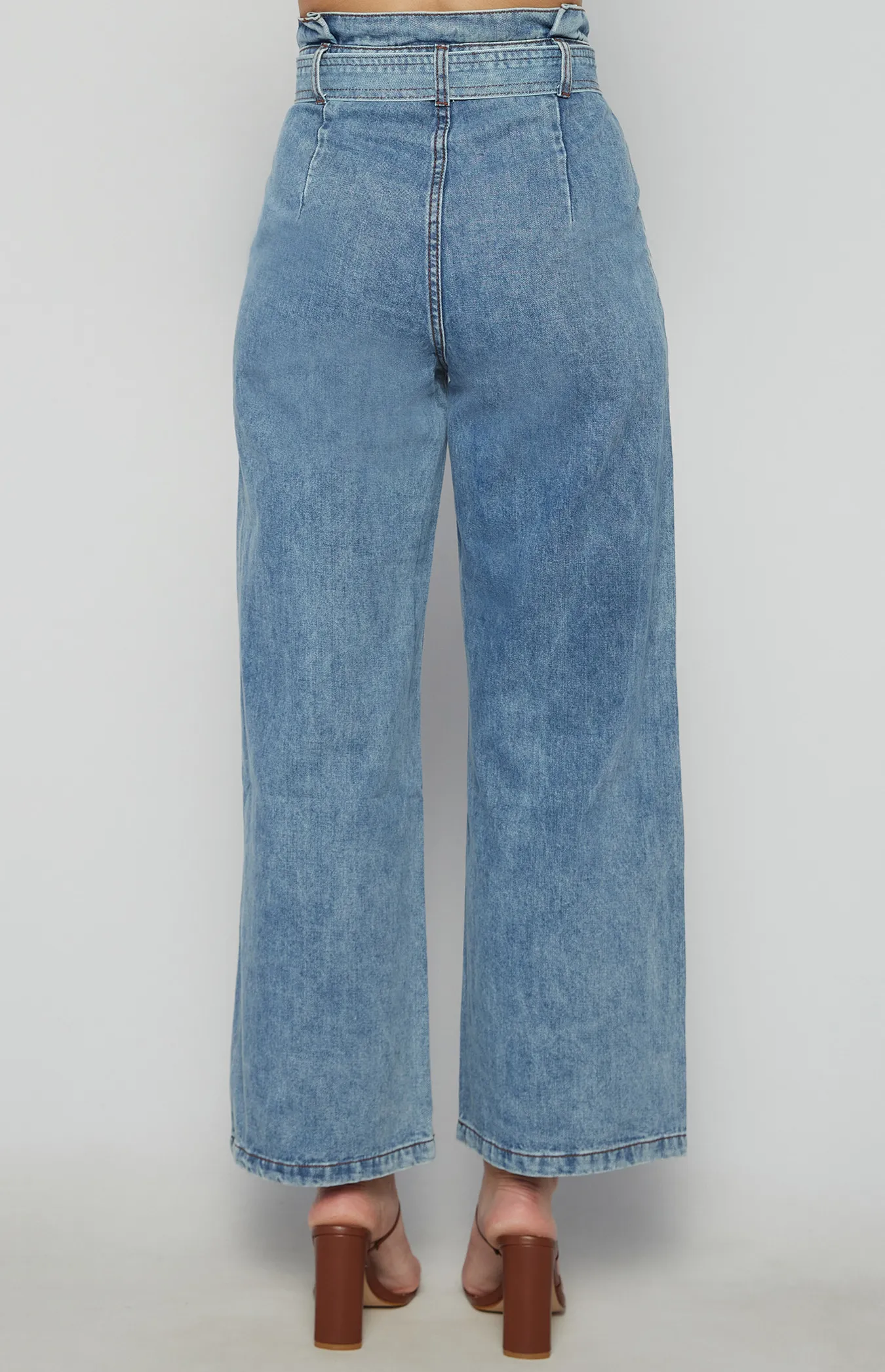 High Paperbag Waist Denim Jeans (SDM144B)