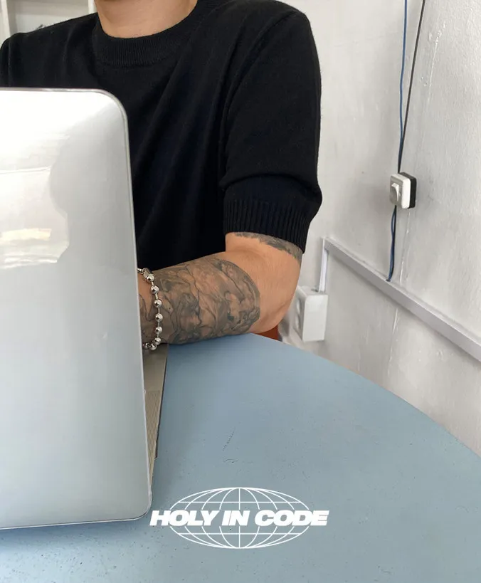 HOLY IN CODE  |Crew Neck Pullovers Unisex Street Style U-Neck Plain Cotton