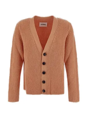 Jil Sander V-Neck Rib-Knitted Cardigan