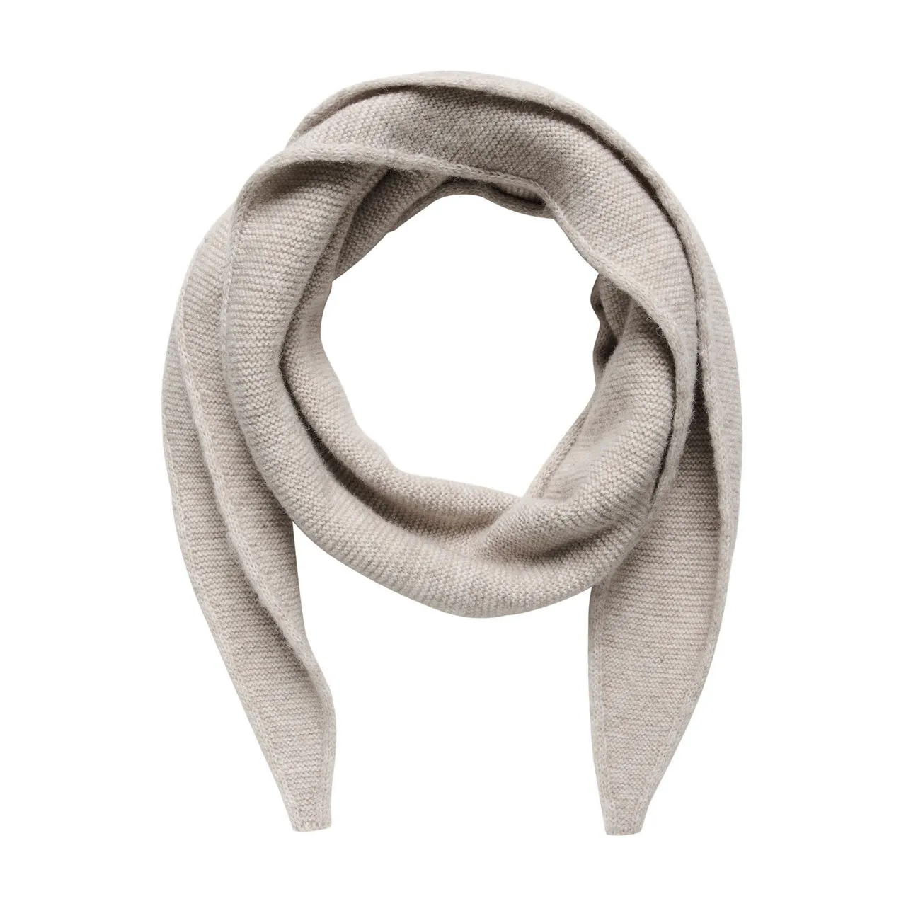 KAFFE ONLINE EXCLUSIVE Siv Ribbed Knit Scarf - Feather Gray