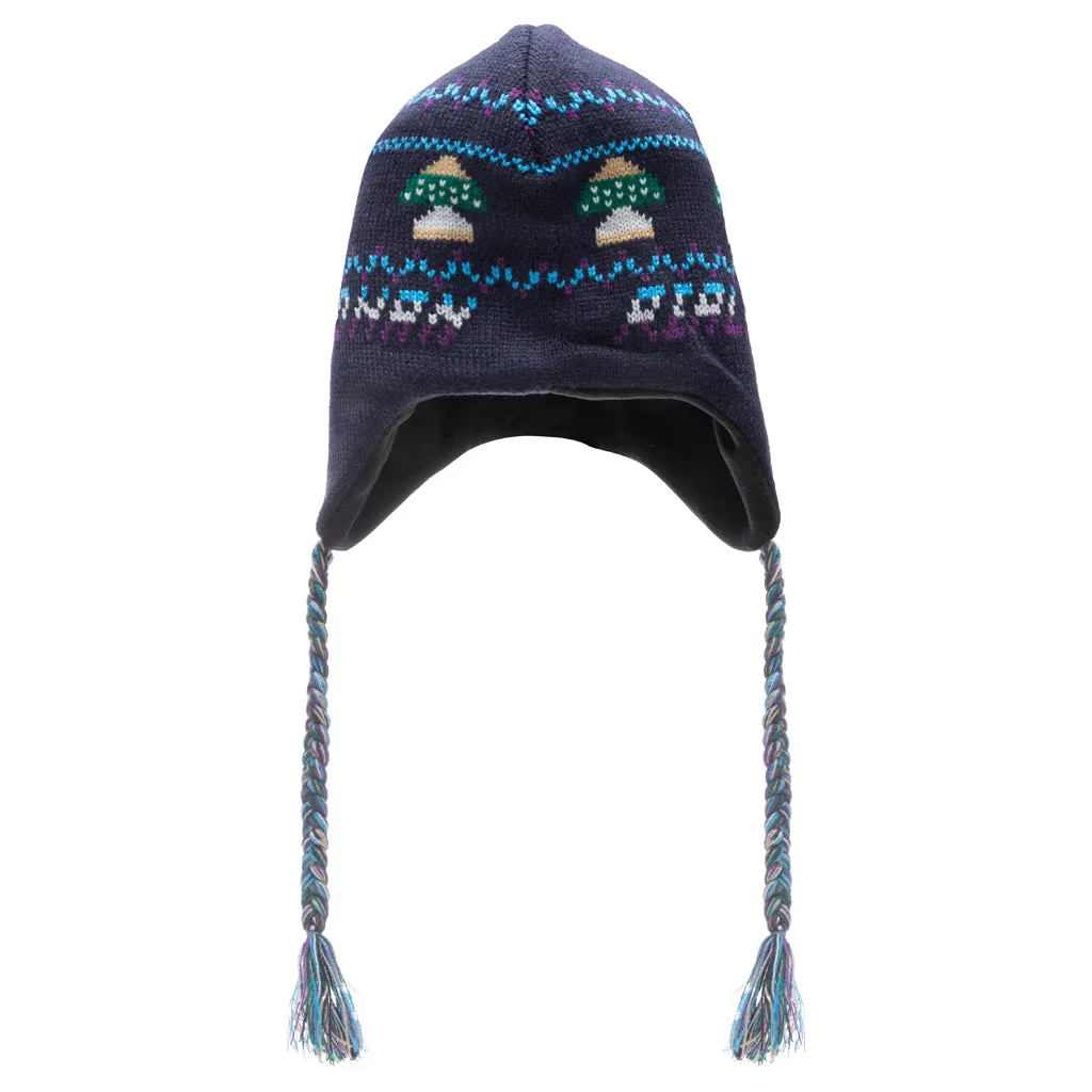 Knitted Shroomer Beanie - Navy