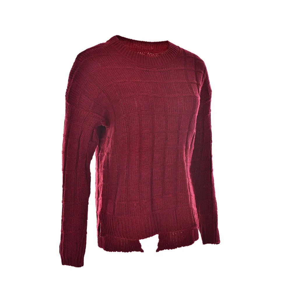 korean style long sleeve casual crop sweater women Red sweaters pullovers slim solid knitted jumpers sweter mujer SM6