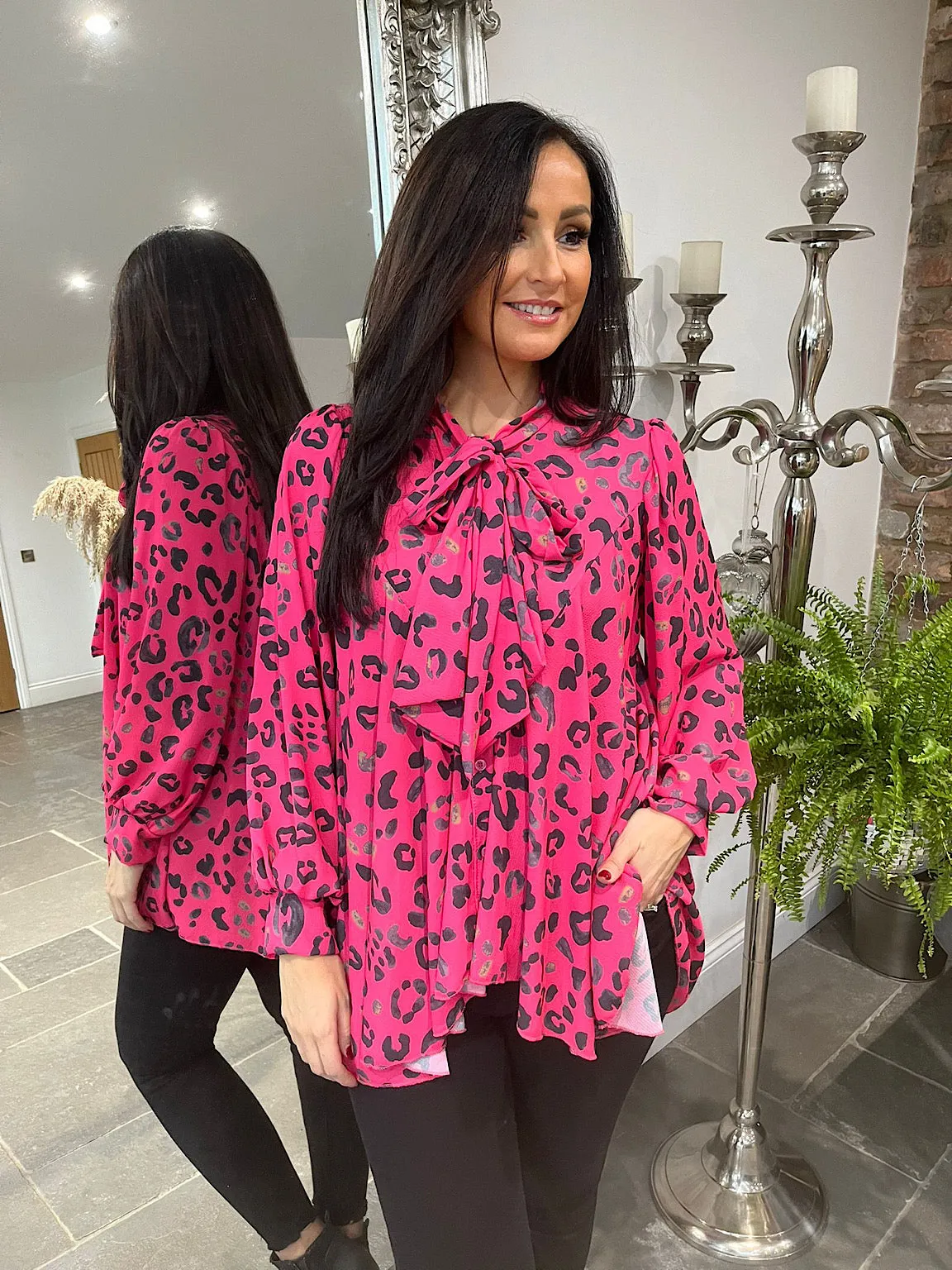 Leopard Hi-Lo Blouse Phoebe