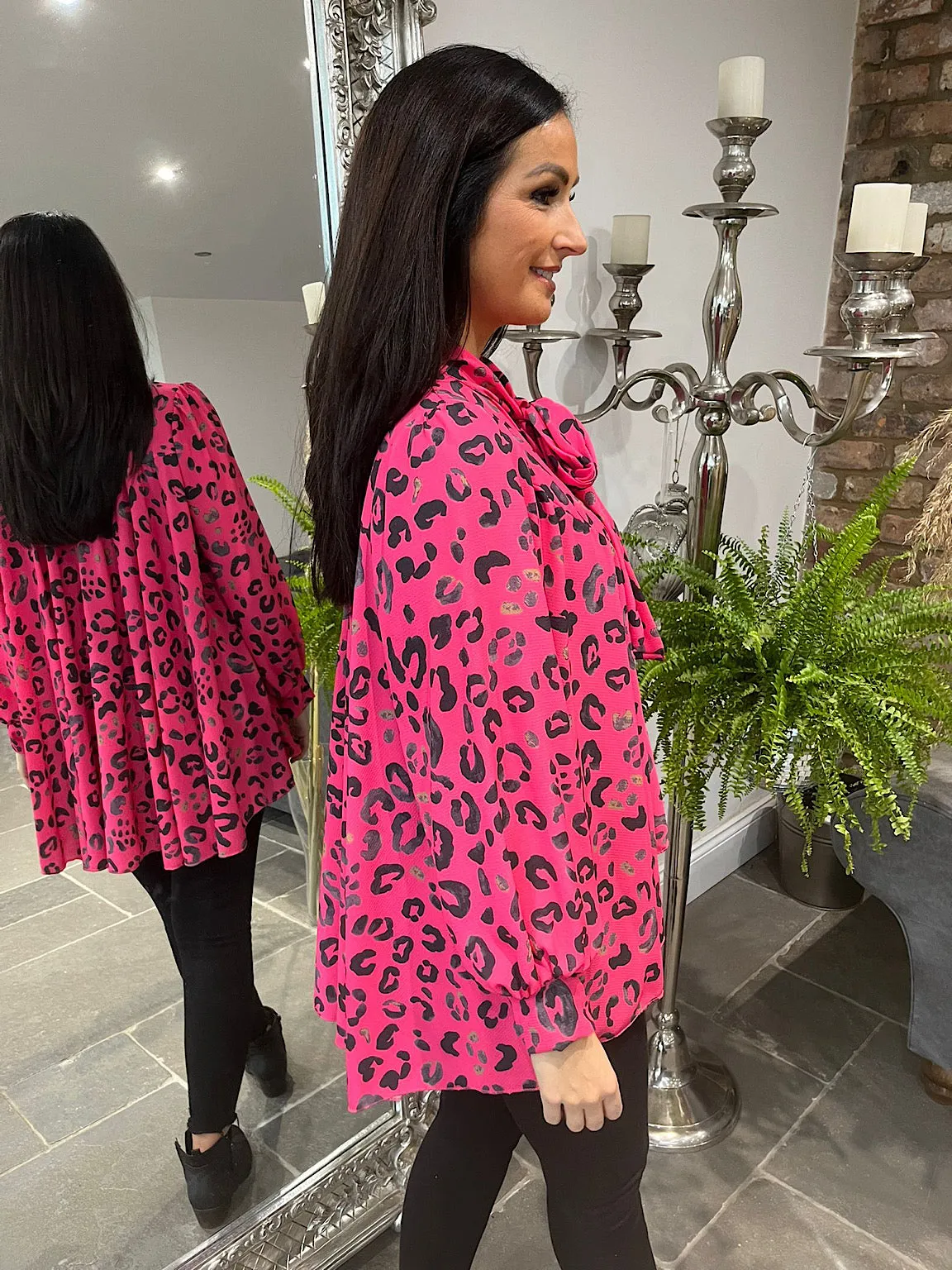 Leopard Hi-Lo Blouse Phoebe