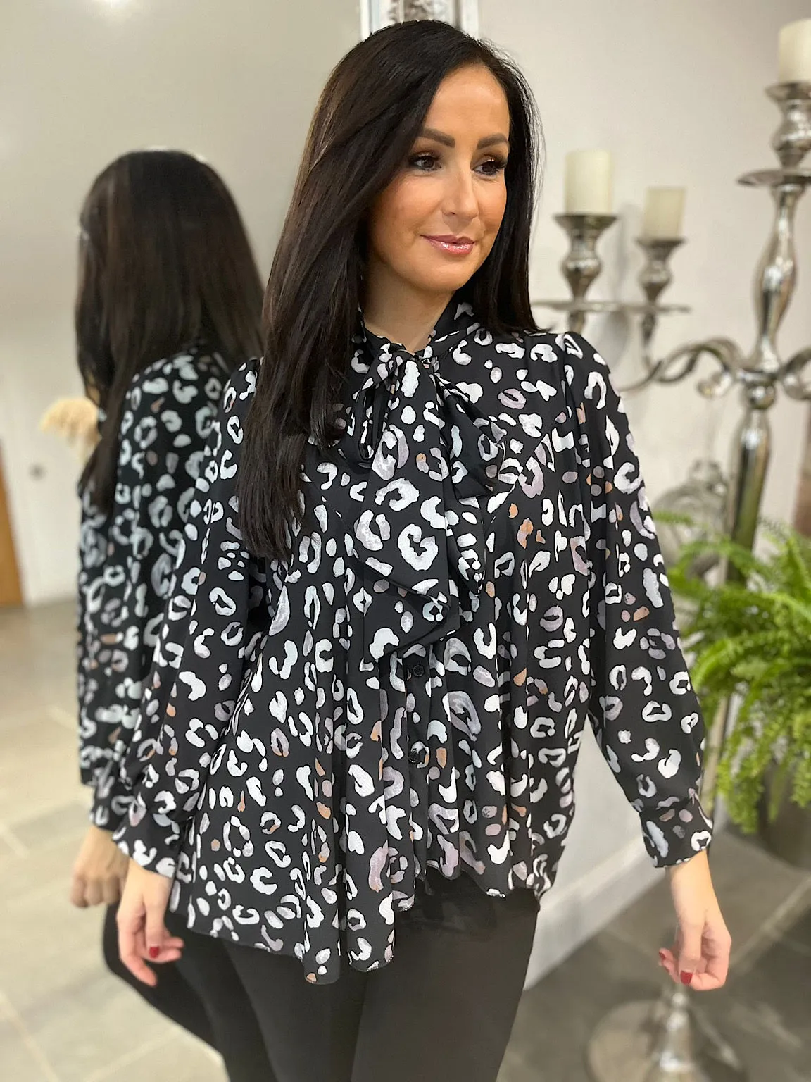 Leopard Hi-Lo Blouse Phoebe