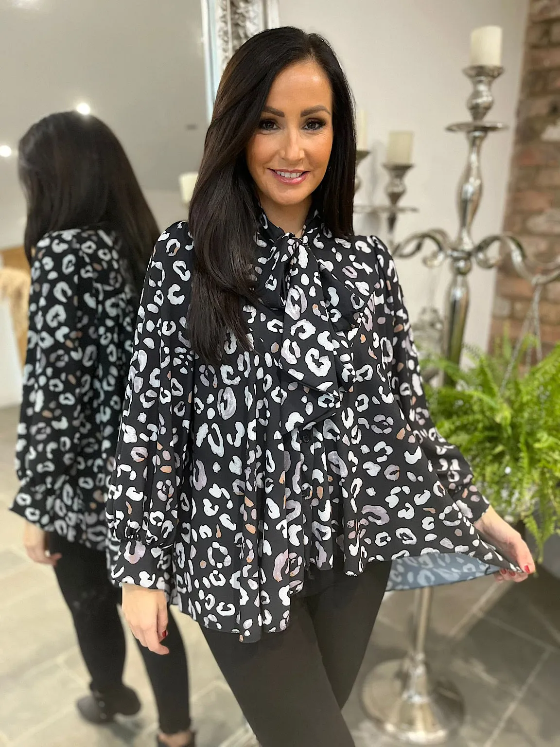 Leopard Hi-Lo Blouse Phoebe