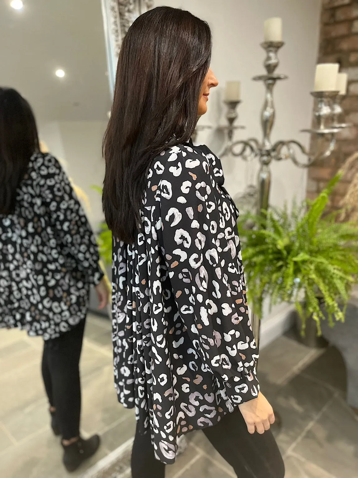 Leopard Hi-Lo Blouse Phoebe