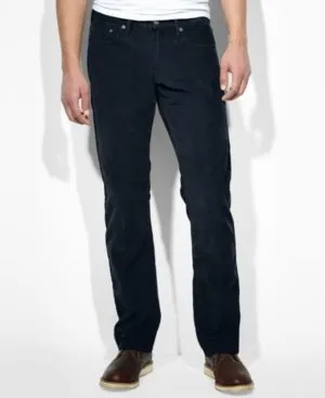 Levi's 514 straight fit corduroy pants navy