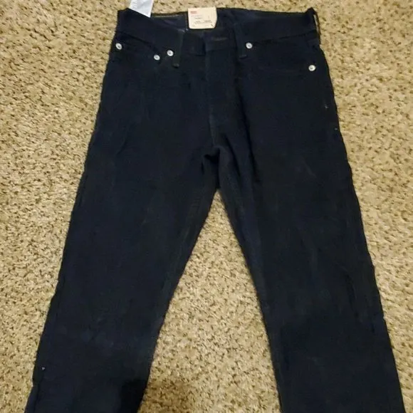 Levi's 514 straight fit corduroy pants navy