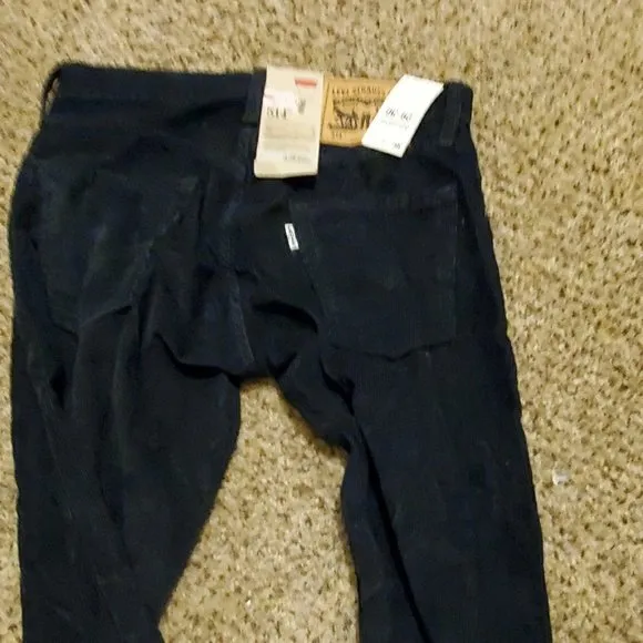 Levi's 514 straight fit corduroy pants navy