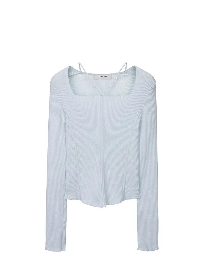 LOEUVRE  |Casual Style Blended Fabrics Long Sleeves Plain Cotton