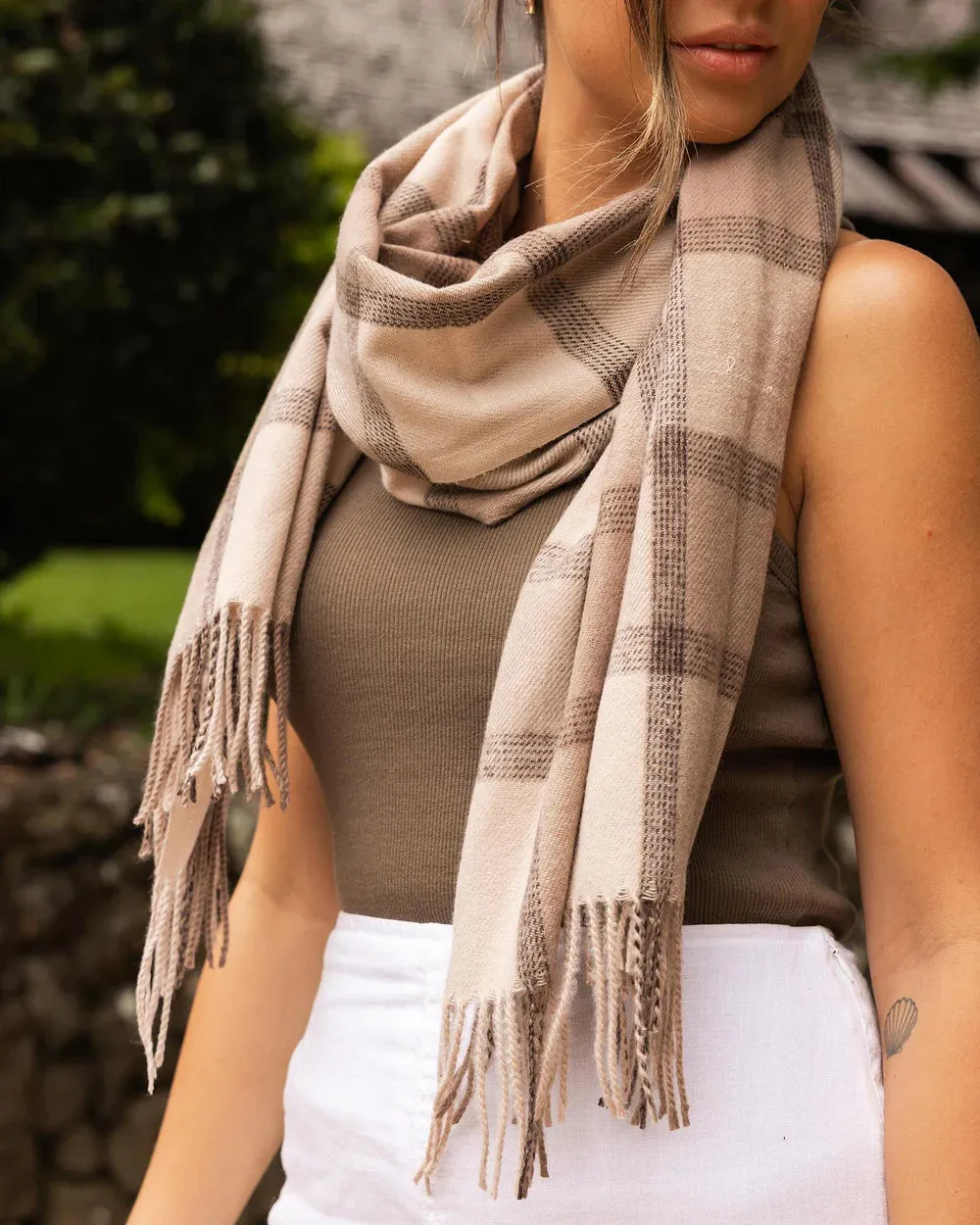 Louenhide Edinbrugh Scarf - Plaid Mocha