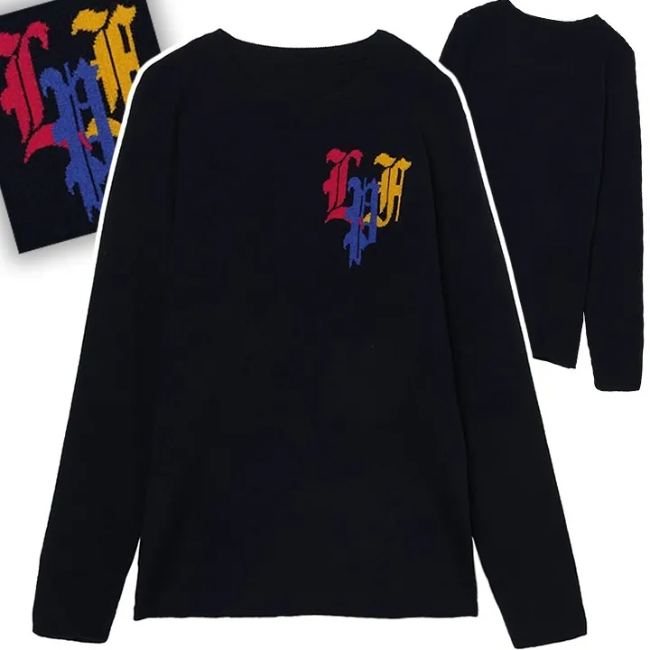 lucien pellat finet  |Cashmere Long Sleeves Logo Luxury Sweaters