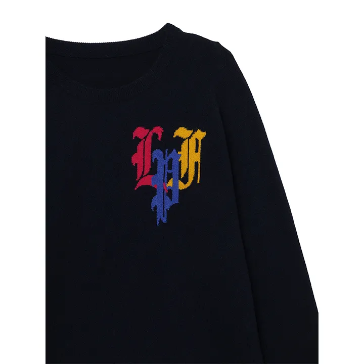 lucien pellat finet  |Cashmere Long Sleeves Logo Luxury Sweaters