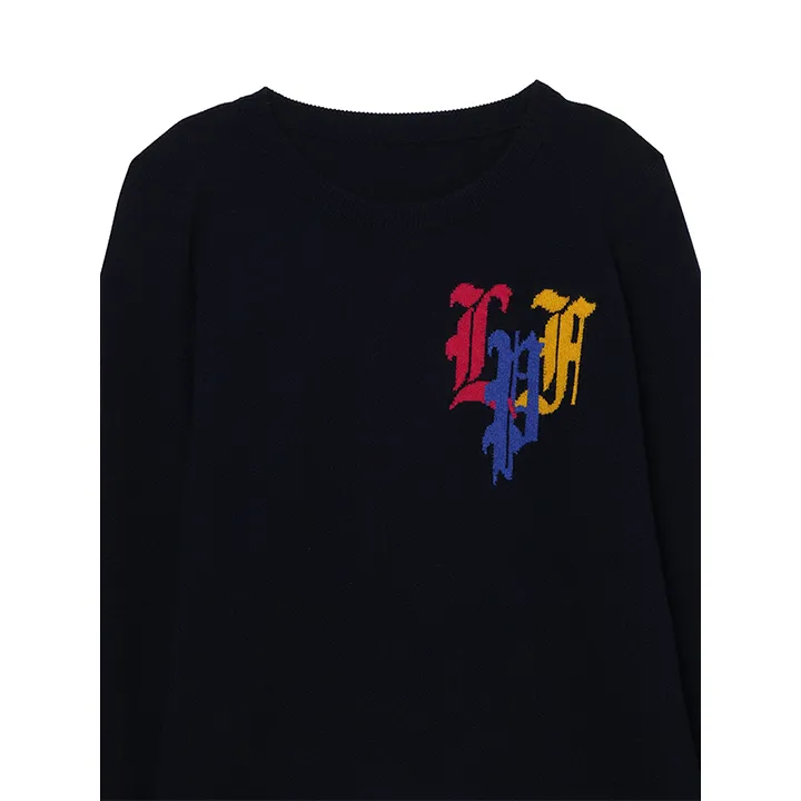 lucien pellat finet  |Cashmere Long Sleeves Logo Luxury Sweaters