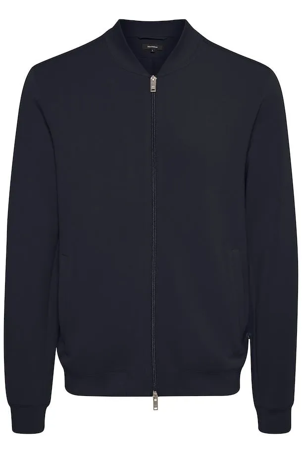 Matinique Macallum Zipper Cardigan In Dark Navy