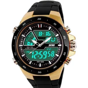 Men's Masculino Waterproof Silicone Quartz Sports Watch in Military Fashion