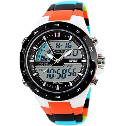 Men's Masculino Waterproof Silicone Quartz Sports Watch in Military Fashion