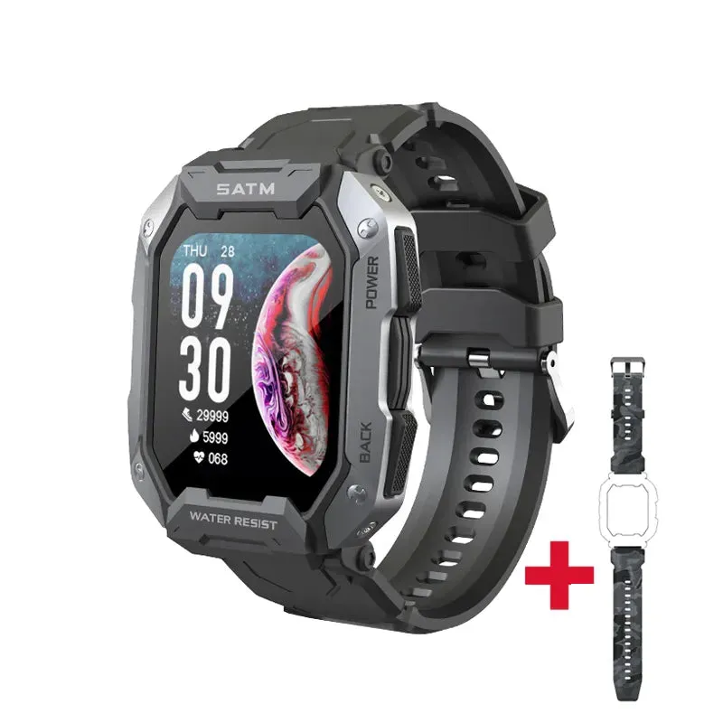 Military IP68 Waterproof Fitness 24H Health Monitor 1.71inch Smartwatch