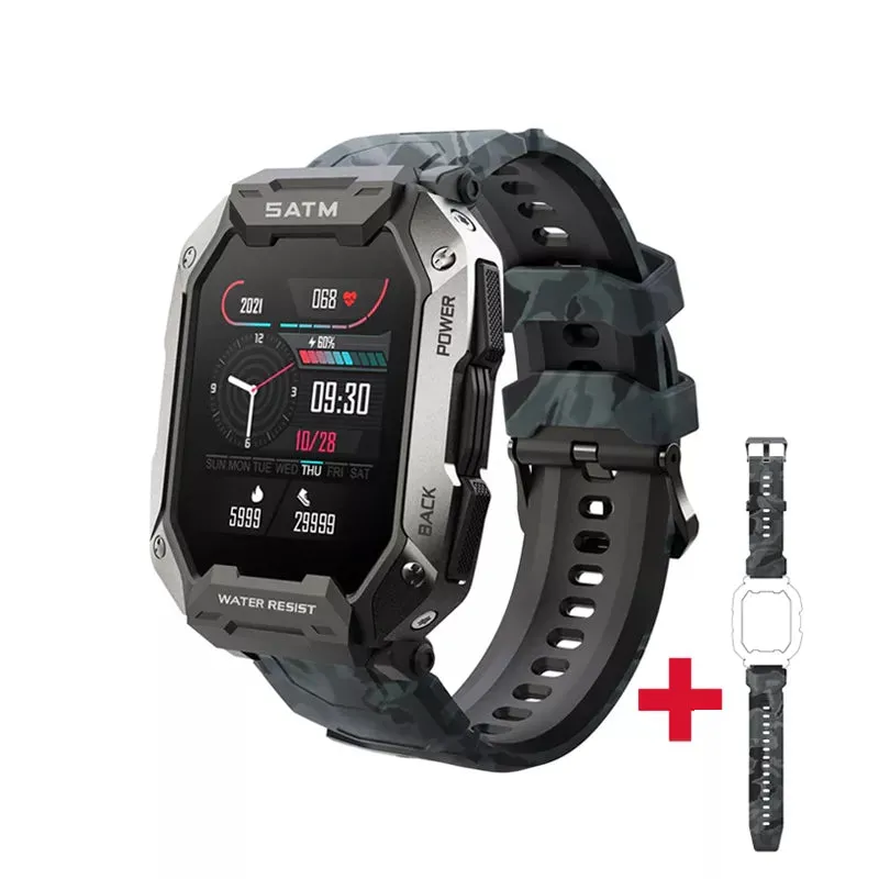 Military IP68 Waterproof Fitness 24H Health Monitor 1.71inch Smartwatch