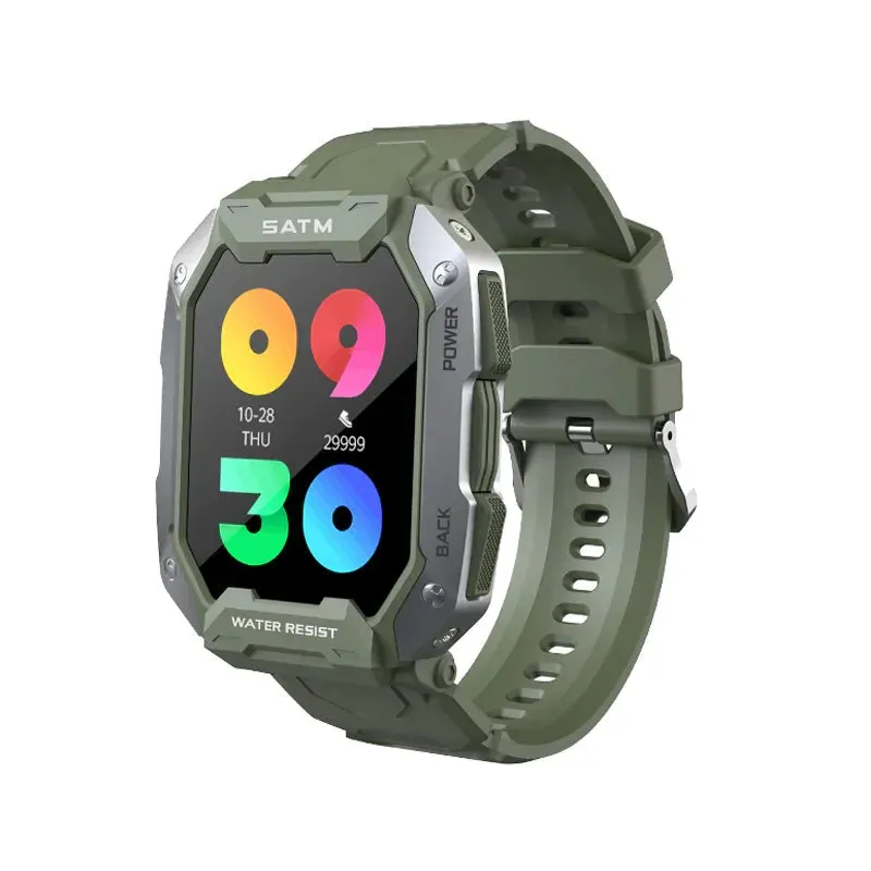 Military IP68 Waterproof Fitness 24H Health Monitor 1.71inch Smartwatch