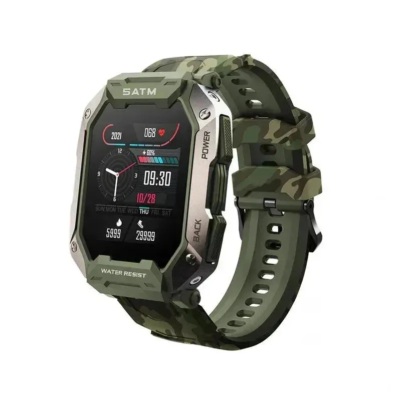 Military IP68 Waterproof Fitness 24H Health Monitor 1.71inch Smartwatch