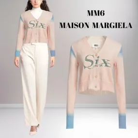 MM6 Maison Margiela  |Casual Style Wool Long Sleeves Cotton Cardigans