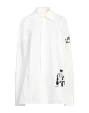 MM6 Maison Margiela  |Long Sleeves Logo Shirts & Blouses