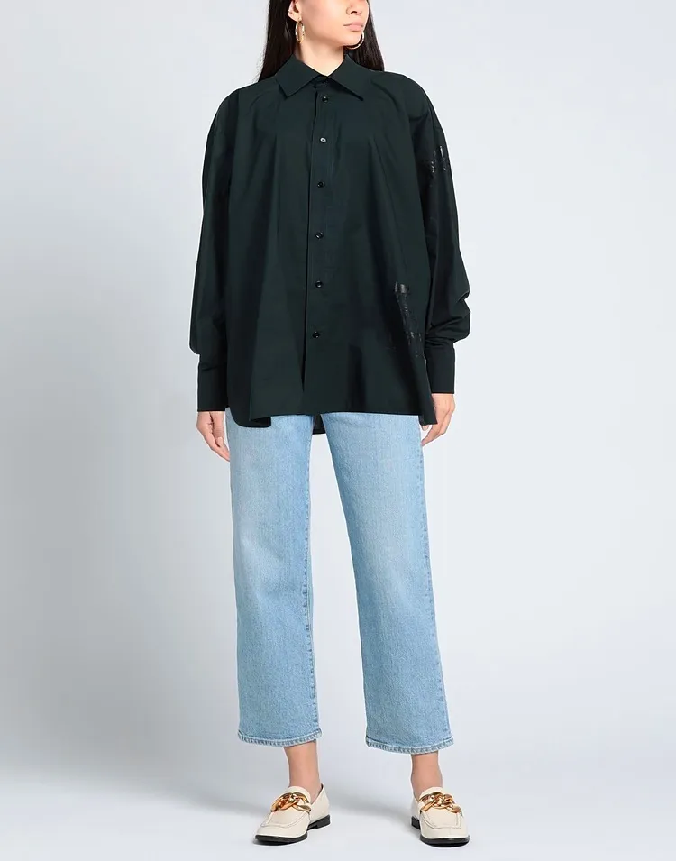 MM6 Maison Margiela  |Long Sleeves Logo Shirts & Blouses