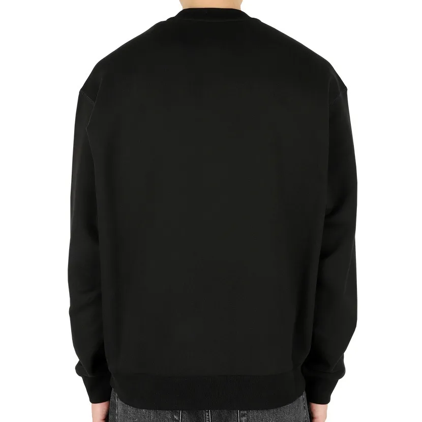 MONCLER  |Crew Neck Long Sleeves Plain Cotton Logo Sweatshirts