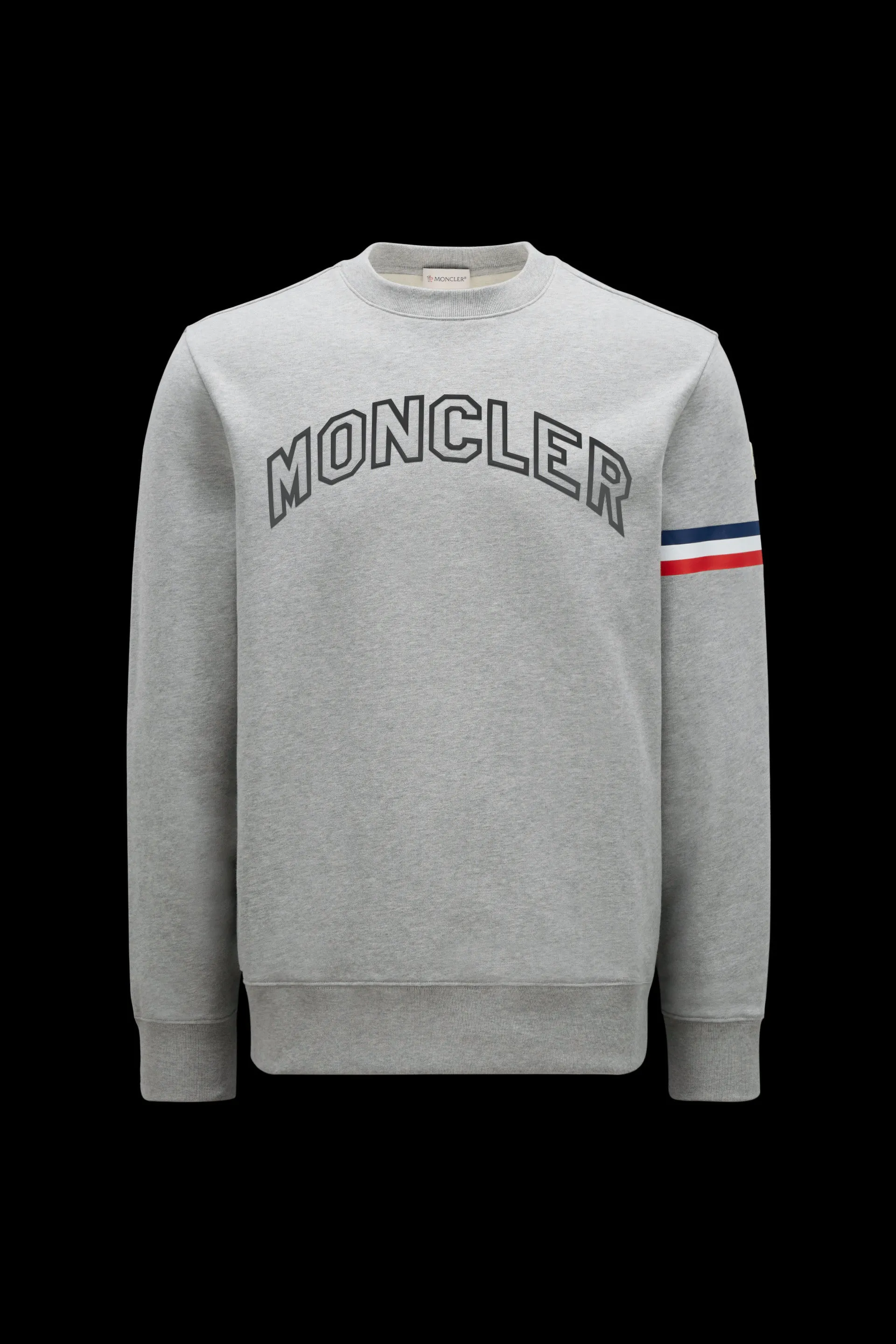 MONCLER  |Crew Neck Street Style Long Sleeves Cotton Logo