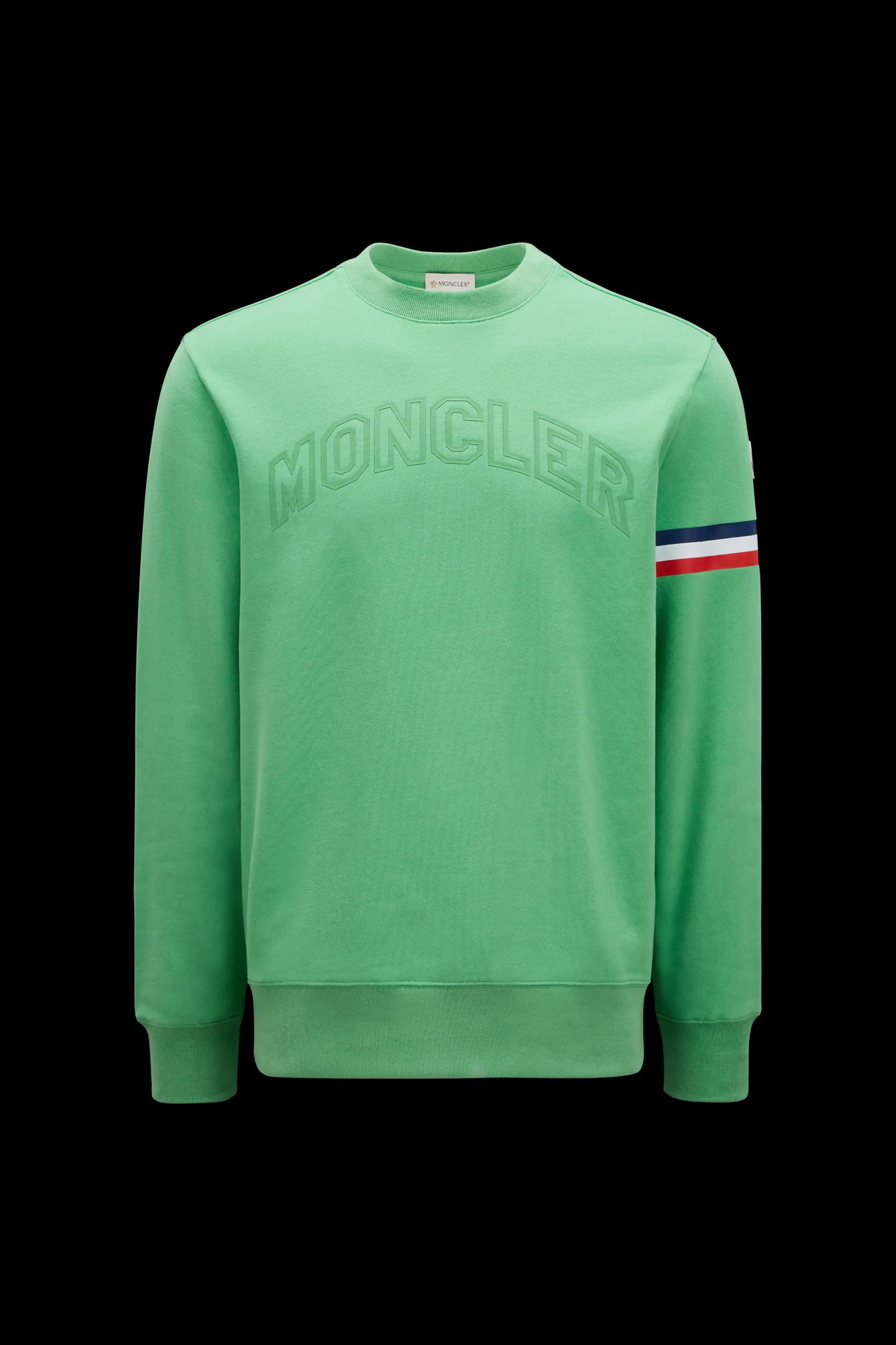 MONCLER  |Crew Neck Street Style Long Sleeves Cotton Logo