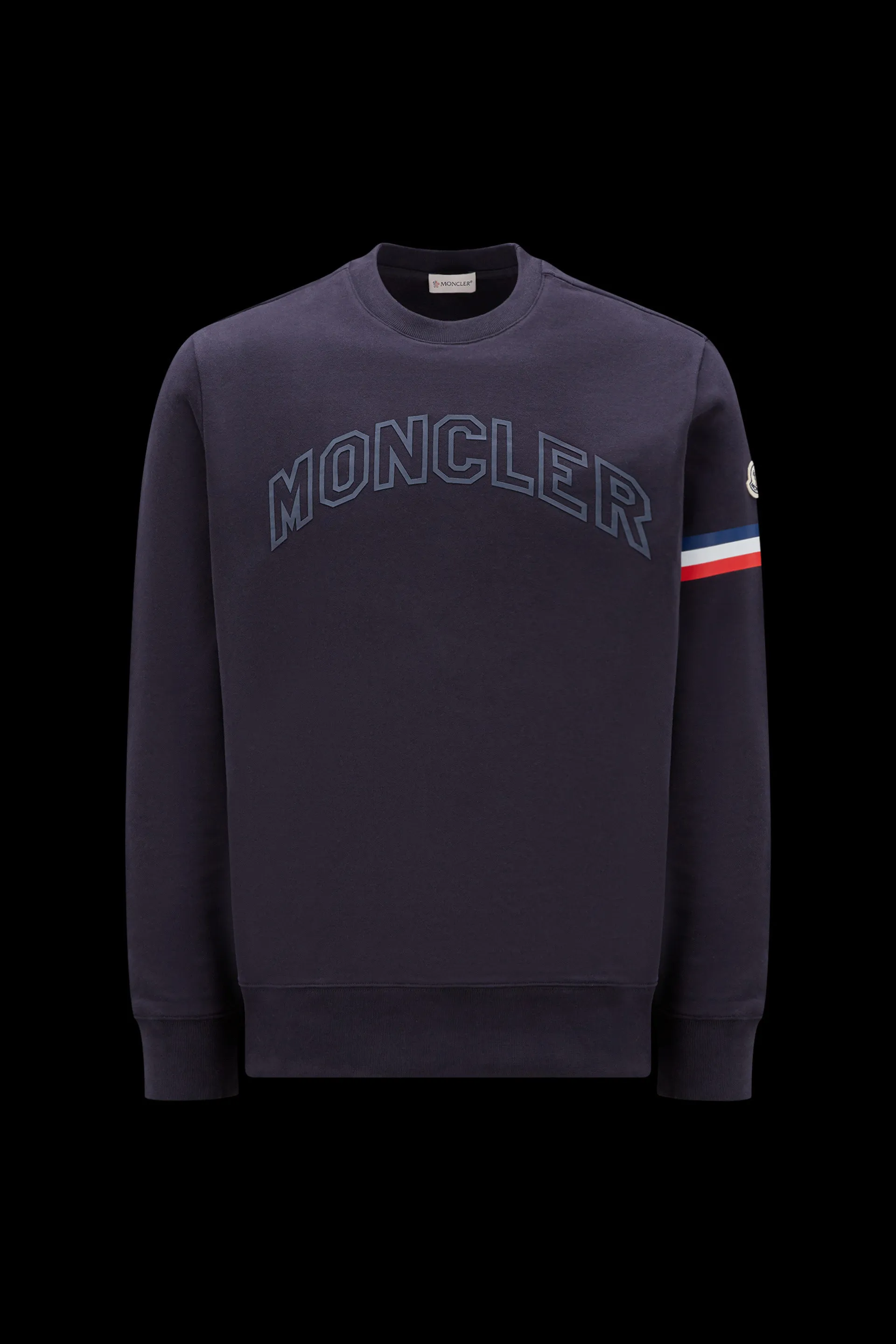 MONCLER  |Crew Neck Street Style Long Sleeves Cotton Logo