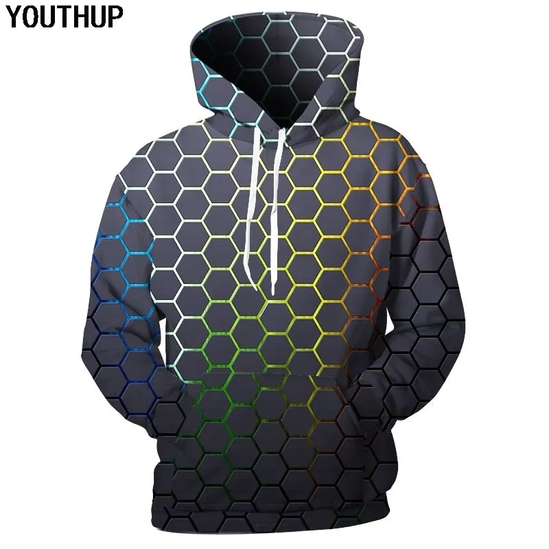 Multicolored Honeycomb Hoodie