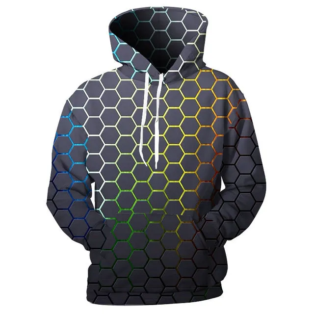 Multicolored Honeycomb Hoodie