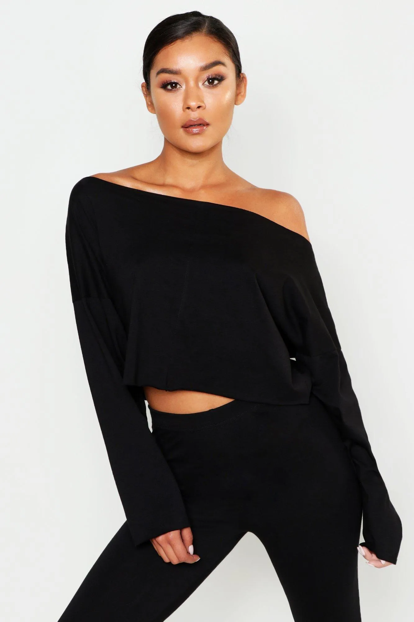 Off The Shoulder Cropped Sweater