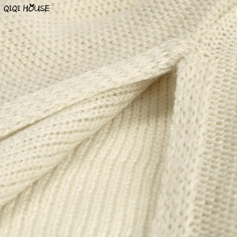 Oversized Sweater Solid Sexy V-Neck Long Sleeve Loose Autumn Outwear Pullovers Sweater Knitwear Casaco Feminino#C112 SM6