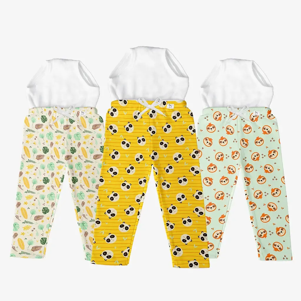 Pack of 3 Diaper Pants with drawstring - Jungle Jam