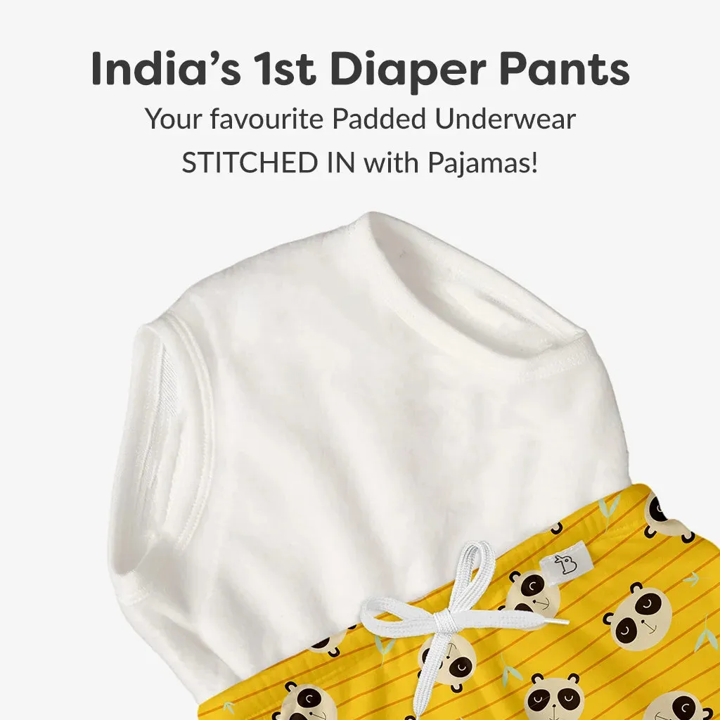 Pack of 3 Diaper Pants with drawstring - Jungle Jam